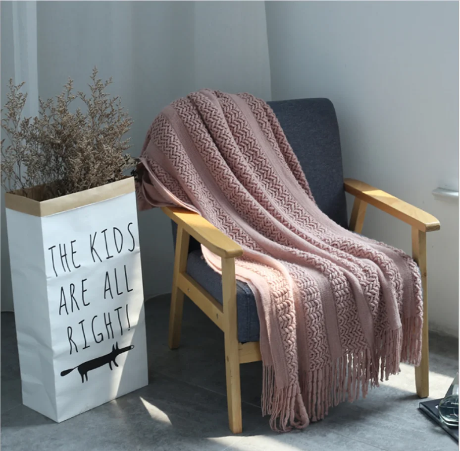 Нордическое одеяло для дивана офисное с шалью сна вязаное шерстяное отдыха