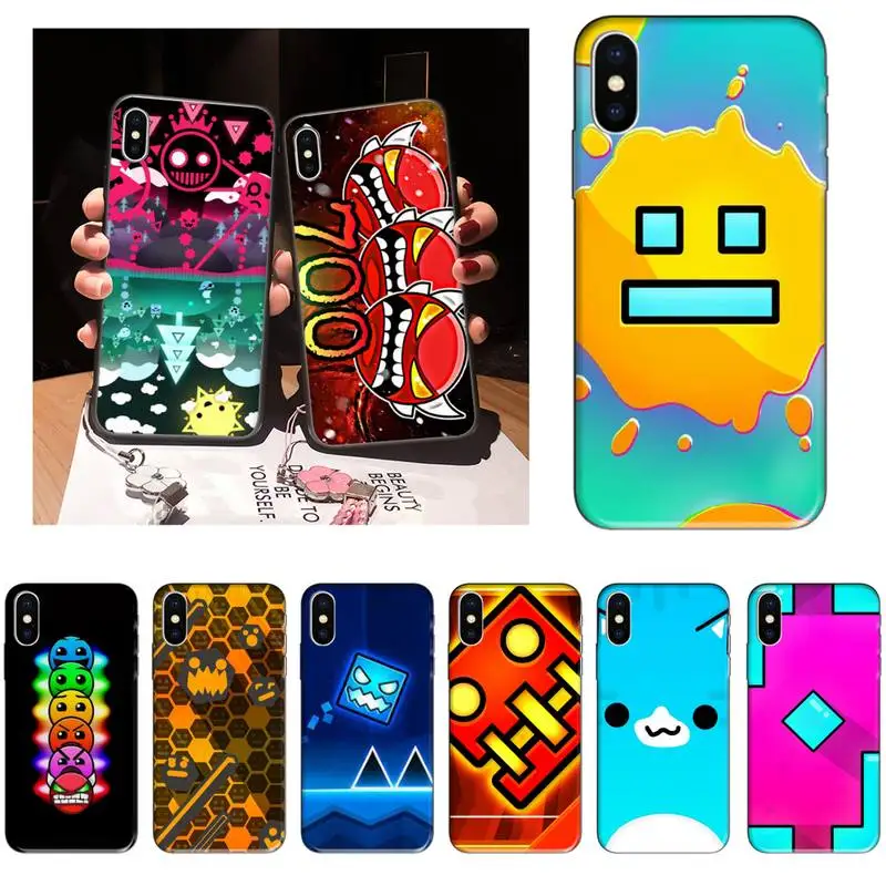 

ZORORONG Hot game Geometry Dash Phone Case For iPhone 11 12 Mini 13 Pro XS Max X 8 7 6s Plus 5 SE XR Case