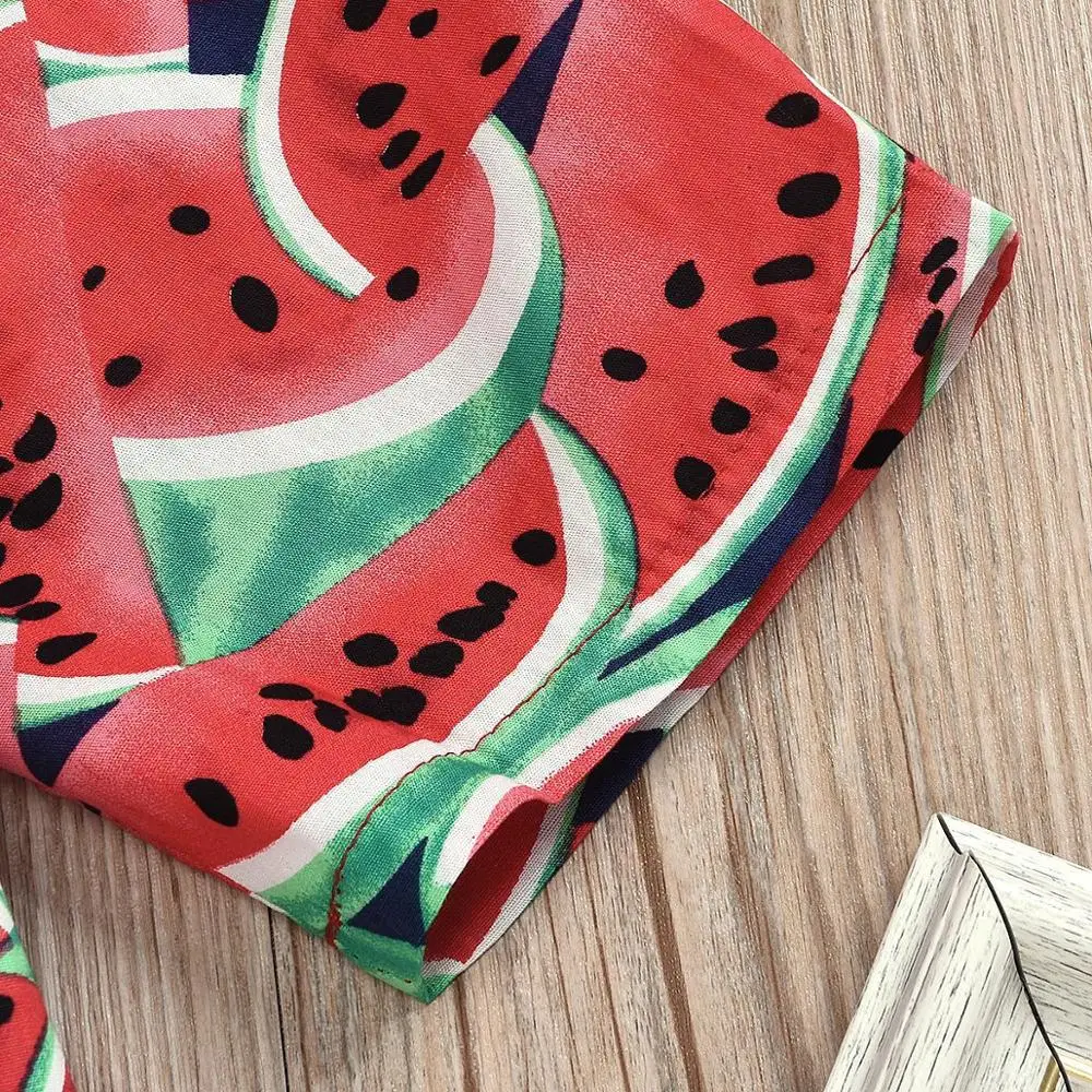 Летний милый комбинезон для новорожденных девочек 2 шт. без рукавов с принтом