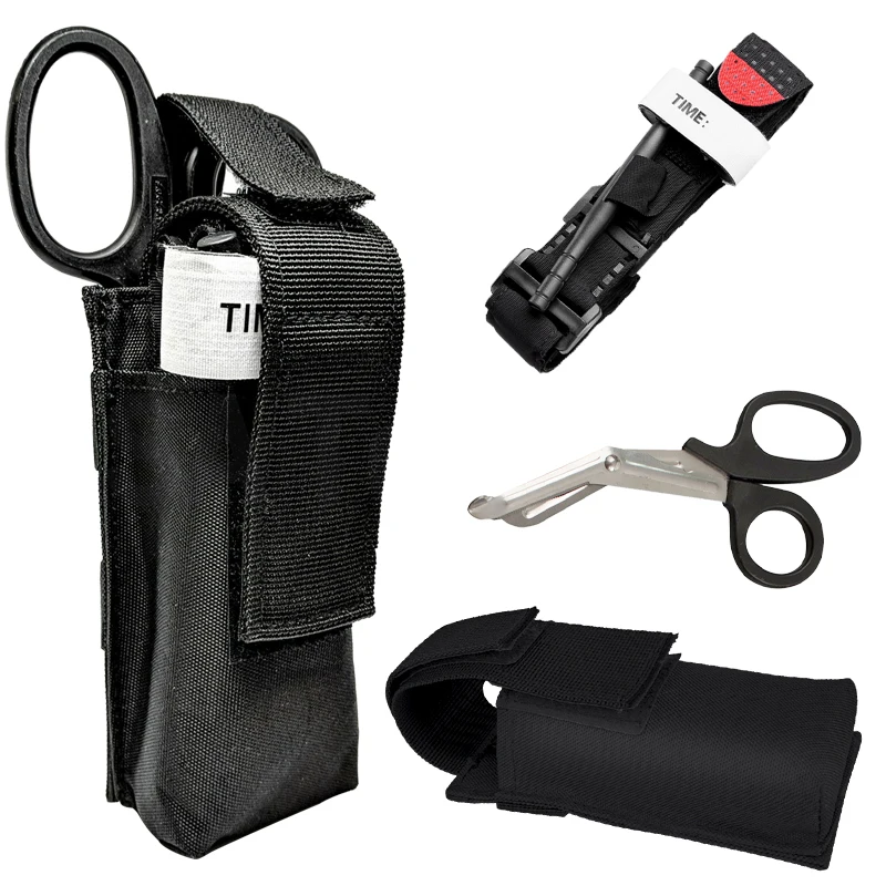 

Tactical First Aid Kit Medical Tourniquet Bandage Scissors Emergency Bag Travel Carry Pouch Outdoors Save Oneself Survival Kits