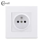 Настенная розетка Coswall, с заземлением, для защиты детей, белая, черная, серая, золотая, 16 А