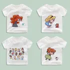 Футболки 2021, модные футболки для маленьких девочек, милая одежда для маленьких принцесс, топы с коротким рукавом для малышей и детей