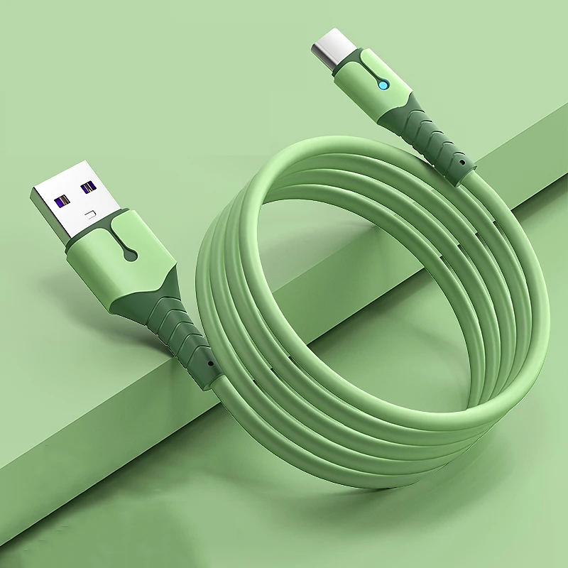Кабель Micro USB Type-C для XiaoMi red mi note 9 3A, кабель для быстрой зарядки из жидкого силикона мобильный телефон, кабель для передачи данных для Samsung Huawei