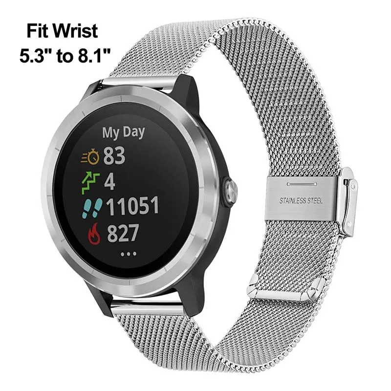 Металлический ремешок из нержавеющей стали для наручных часов Garmin CAME/Vivomove HR