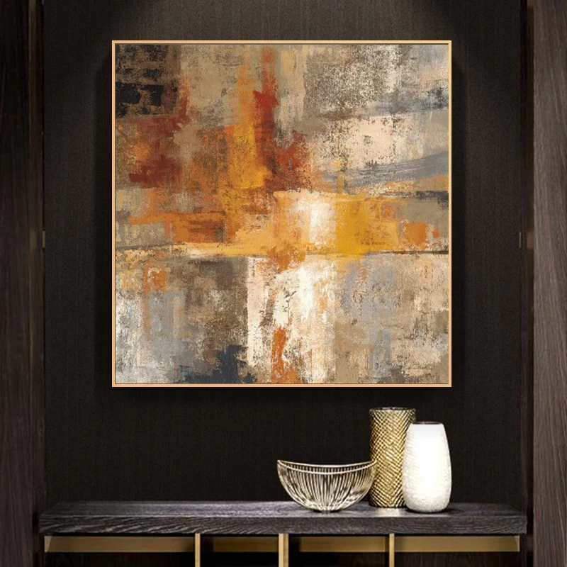 Абстрактные Масляные картины в скандинавском стиле на холсте настенные постеры