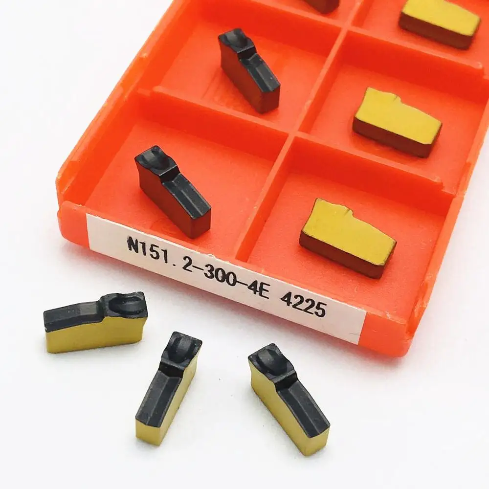 

10pcs N151.2-300-4E 4225 3mm width carbide blades for stainless steel cutting blades cutting grooving blades lathe tools