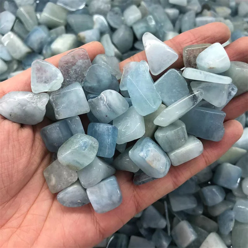 

Natural Aquamarine Chips Tumbled Stones Quartz Crystal Healing Reiki Gemstones Home Decoration