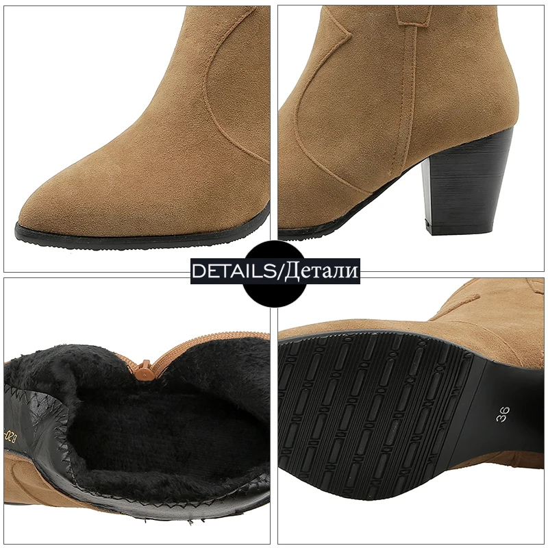 Женские ботильоны с острым носком и молнией на высоком каблуке | Обувь