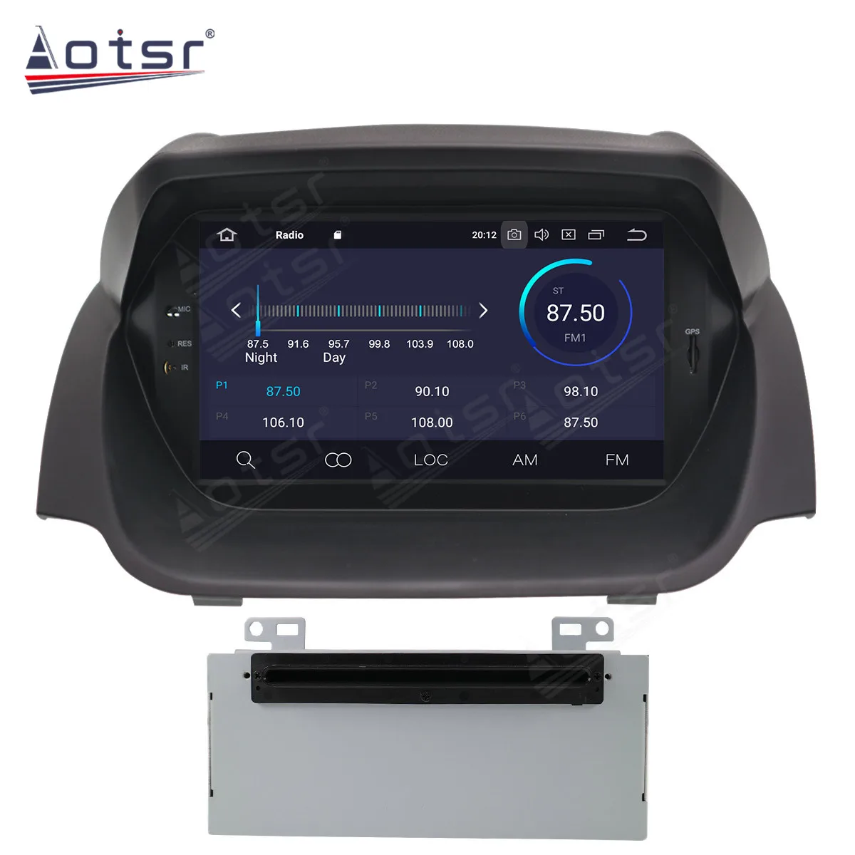 Автомагнитола 2din на Android10 PX5/PX6 с навигацией GPS для Ford Fiesta 2013-2016, автомобильная радиостанция, мультимедийный головной блок с функцией Carplay.