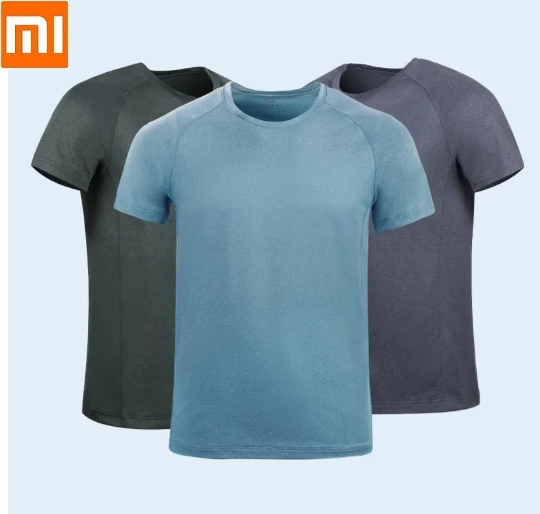 Xiaomi youpin Мужская быстросохнущая футболка влагопоглощающая высокая эластичная дышащая Светоотражающая Спортивная рубашка с коротким рукавом