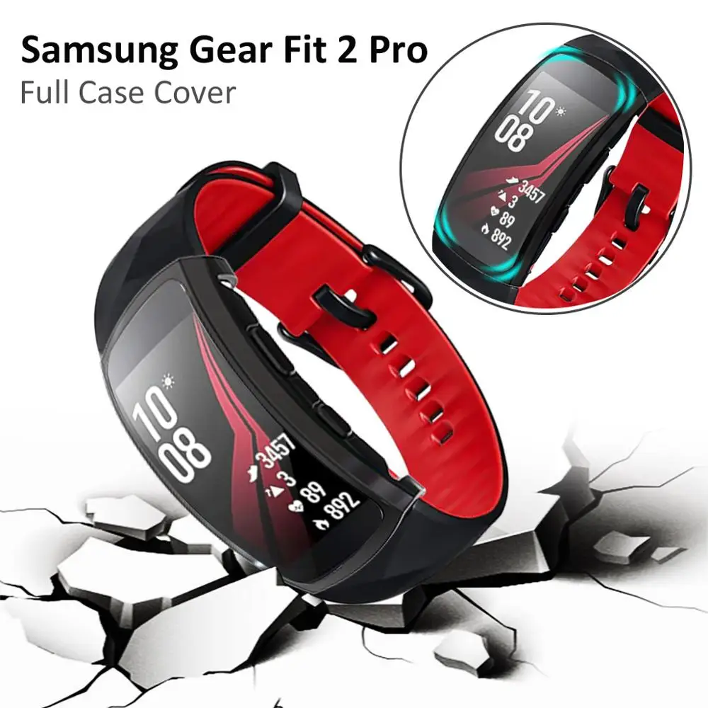 Часы чехол повышенной прочности для Samsung Gear Fit 2 Pro смарт часы защитное покрытие