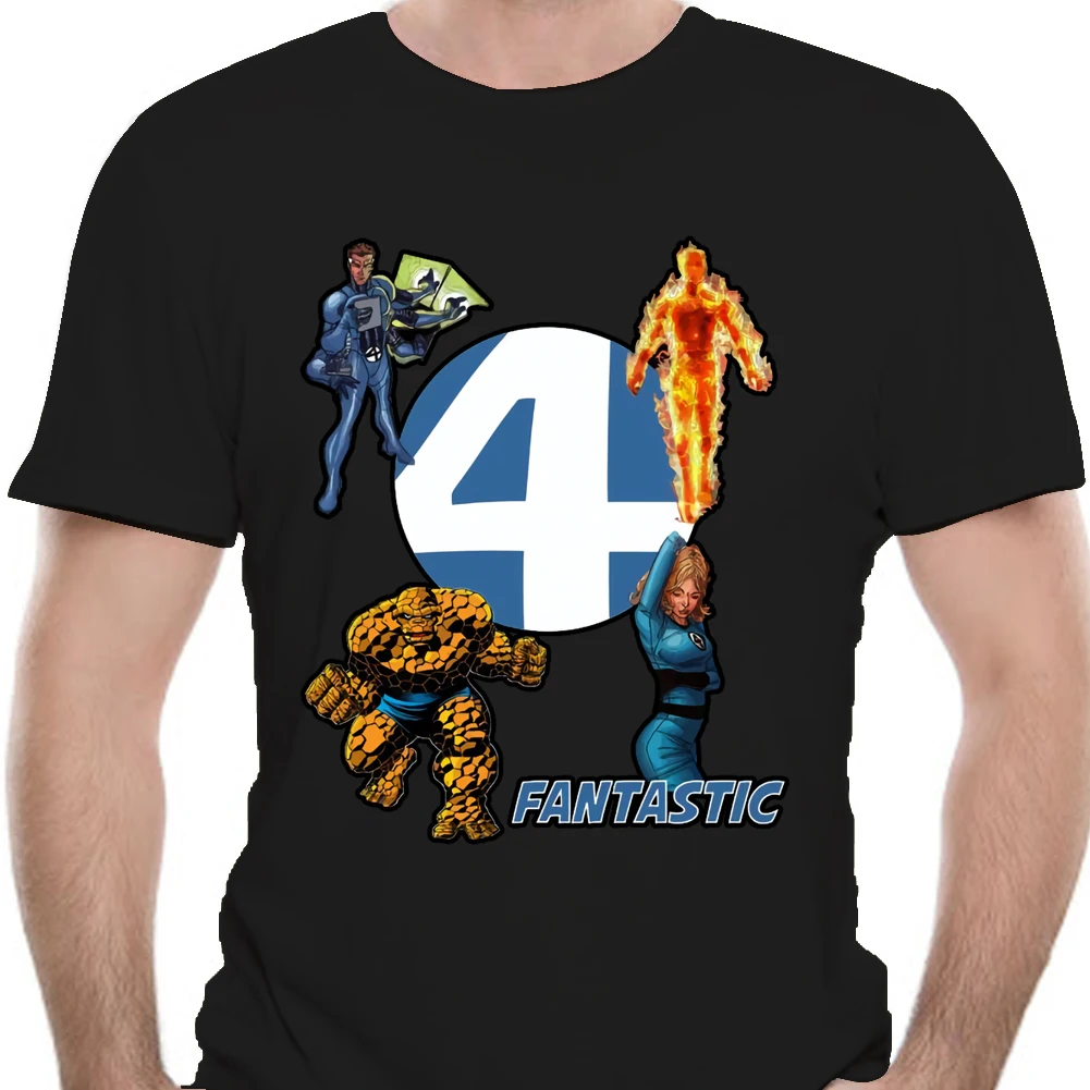 Футболка для мужчин и женщин комиксы фантастика четыре фантастических