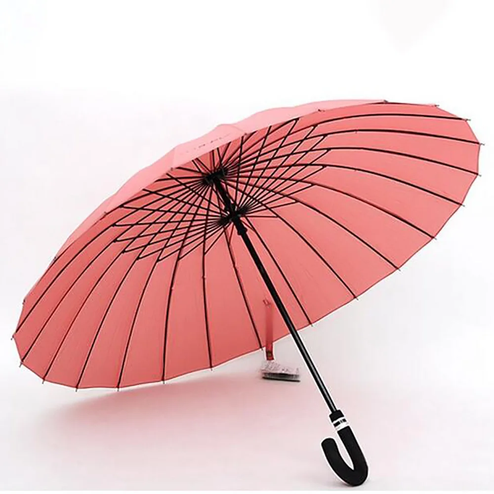 Зонт от солнца цветные зонты с длинной ручкой 24 ребра для гольфа прямой
