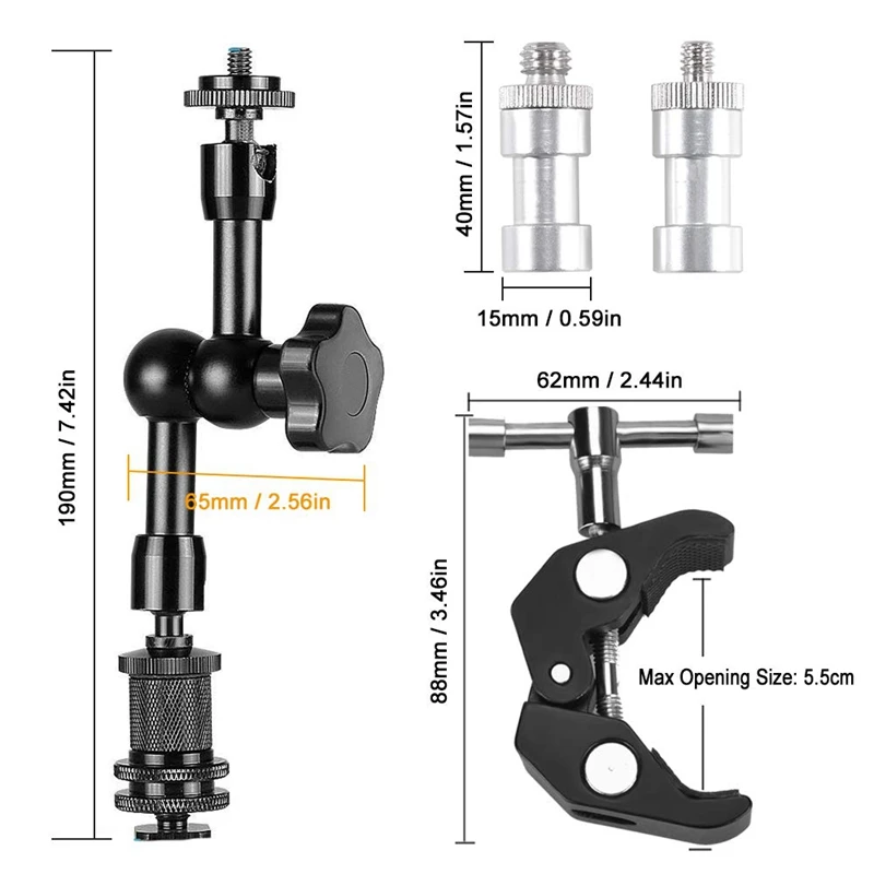 7 дюймов фрикционная рукоятка с возможностью регулировки благодаря большой