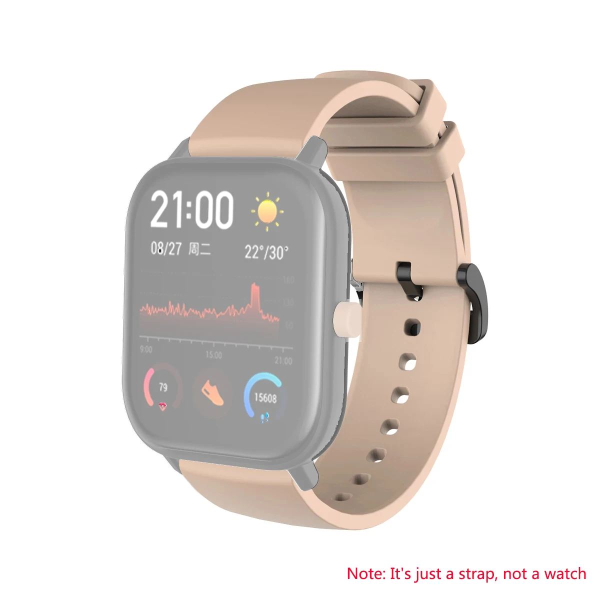 

Ремешок силиконовый для Xiaomi Amazfit GTS, 42 мм