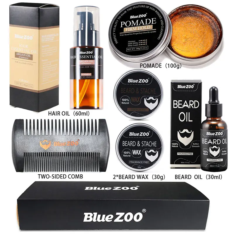 Лучший 6 шт./компл. для стрижки волос бороды набор ухода за волосами воск гребень