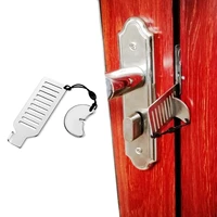 portable door lock travel self defense anti theft door lock safety latch door stopper security hotel apartment home padlock