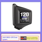 Новый Многофункциональный HUD-гаджет OBD2 + GPS бортовой компьютер A-образная накладка установка RPM турбо давление масла Температура воды GPS Спидометр