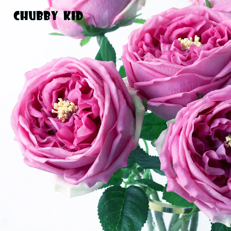 12 шт./лот! Фетровая увлажняющая Роза Остина искусственная свадебная декоративная