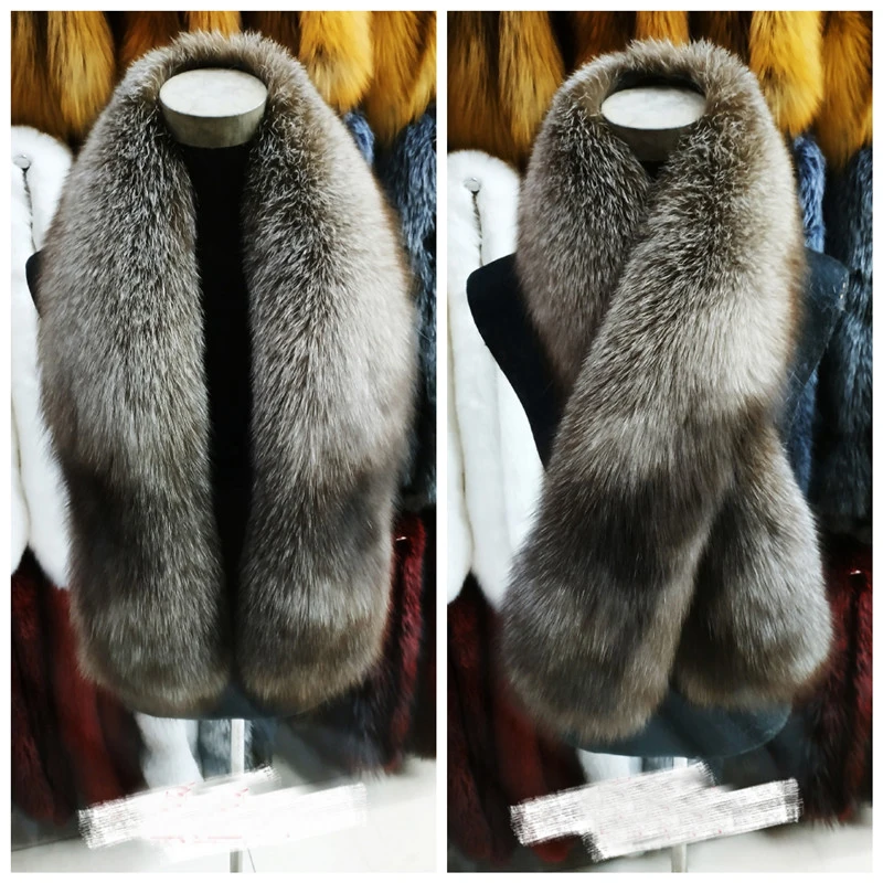 MLHXFUR, большие,, настоящая Золотая лиса/красная лиса/синяя лиса, шаль, шарф, шарфы, воротники для женщин, мужчин, мужская куртка