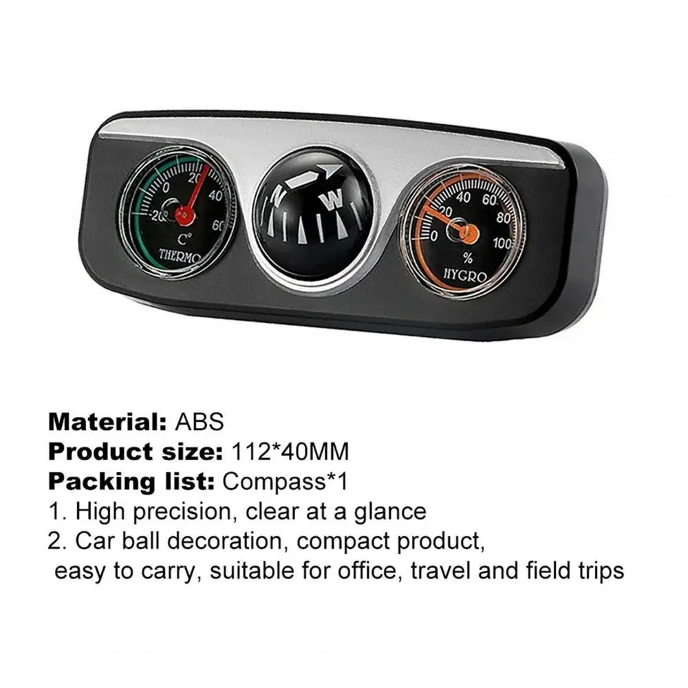 Car Accessories Map Navigation Ball Travel Vehicle Dashboard 3 in 1 Hygrometer Thermometer | Спорт и развлечения
