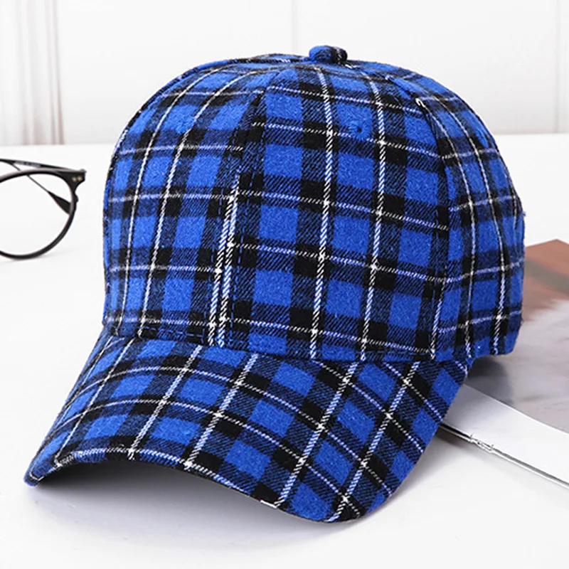 Бейсбольная кепка для мальчиков и девочек Детская спортивная шапка в клетку