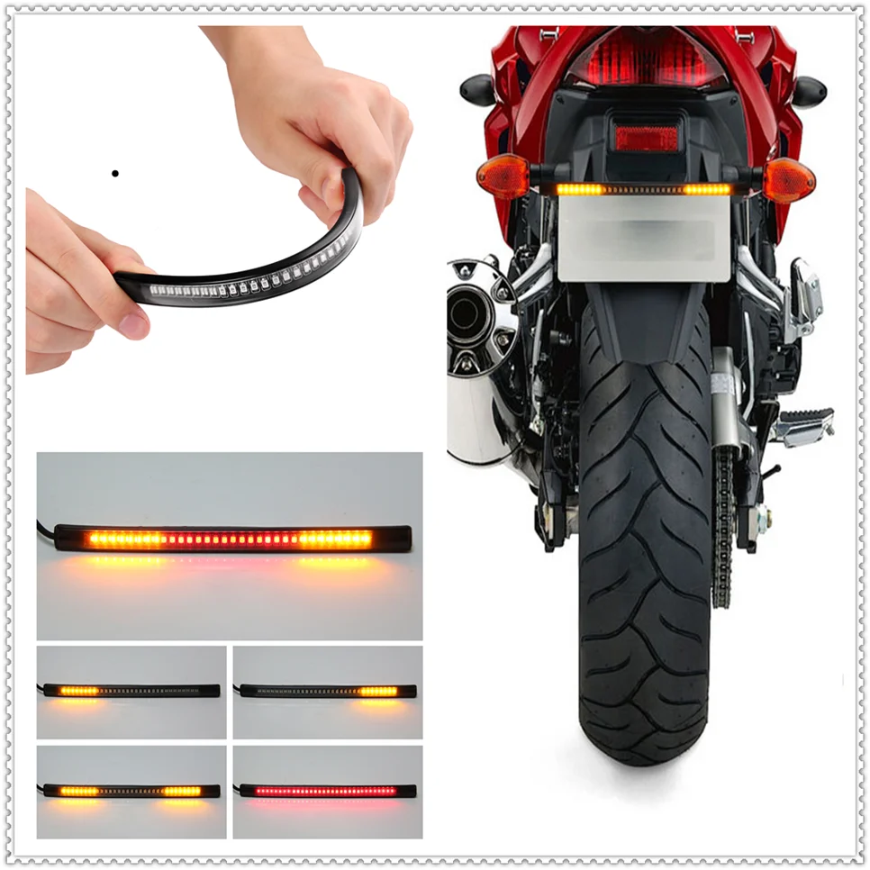 

Motorcycle Plate Light Brake Stop Turn Signal Strip lamp for Kawasaki NINJA 650R ER6F ER6N VERSYS W800 SE Z750S ZX636R ZX6RR