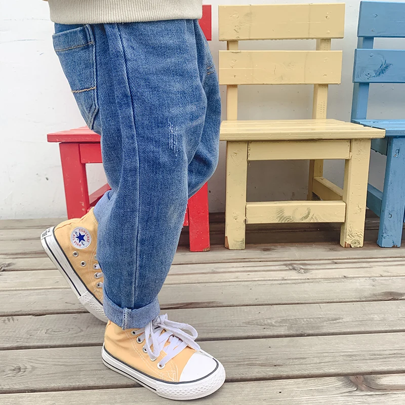 

Boys Solid Jeans Pants 2020 New Kids Baby Boy Trousers Girls Jeans Children Denim Pants Baby Casual Jean Infant Toddler Boys