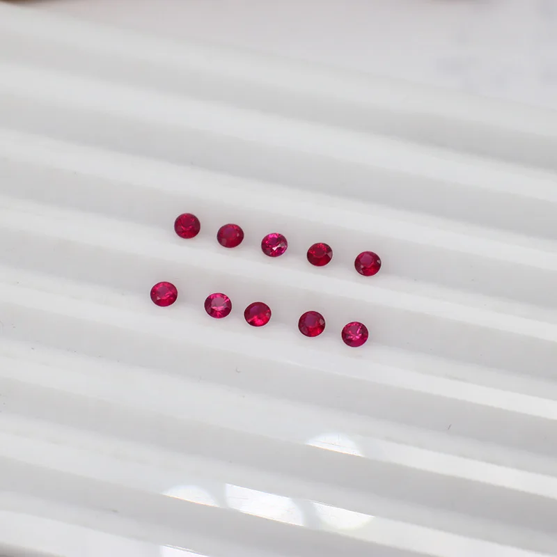 Natural Unburnt Ruby Round Loose Bare Gem 3A Level 2mm Man Woman Jewelry DIY Ring Earrings Valet Inlay Wholesale