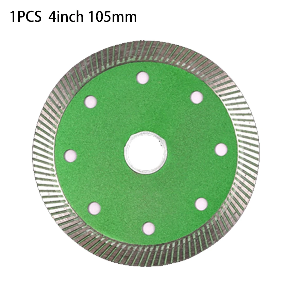 

105mm Diamond Saw Blade Angle Grinder For Marble Tile Ceramic Cutting Green+Silver Fast Cutting Speed Straight Cutting Edge
