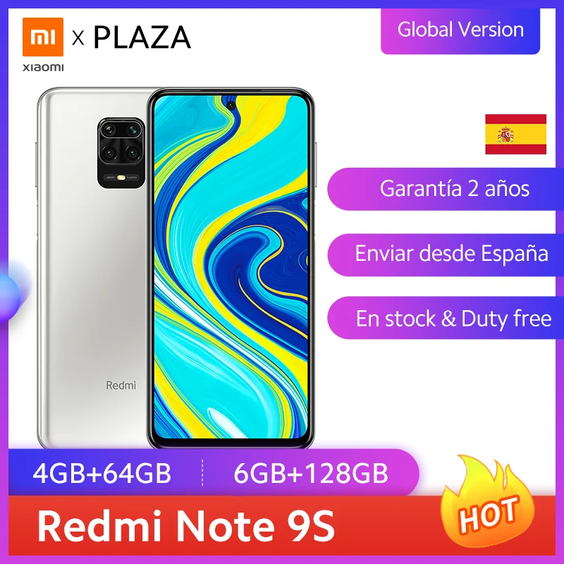 Глобальная версия Xiaomi Redmi Note 9S 64GB 128GB смартфон 9s Snapdragon 720G 6 67 &quotDotDisplay 5020 мА/ч 18 Вт FC