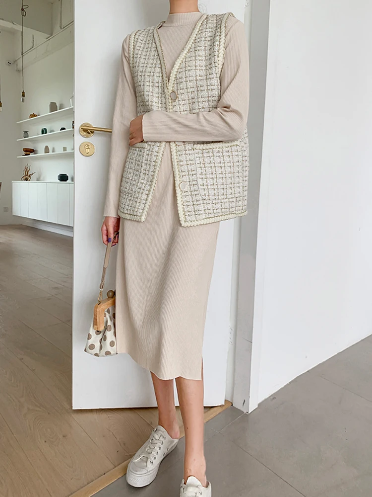 

High elasticity autumn winter sweater dress women warm female Turtleneck knitted Loose elegant long dress Casual Vestido 2019