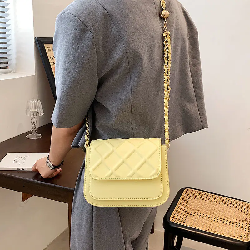

Shoulder Bag Female Designer Handbag Purse Crossbody Bag Chain Women Bag Diamond Lattice Fashion Backpack 2021 PU Leather Zipper
