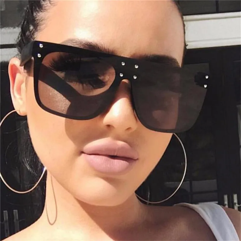 

Luxury Oversized Goggles Mirror Lens Sunglasses Women Vintage Eyeglasses Female Sun Glasses Ladies Eyewear Men
