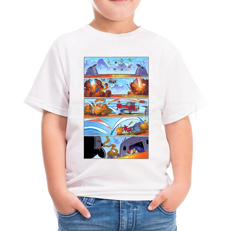Sonic The Hedgehog/детская футболка для мальчиков топы Детская летняя хлопковая с