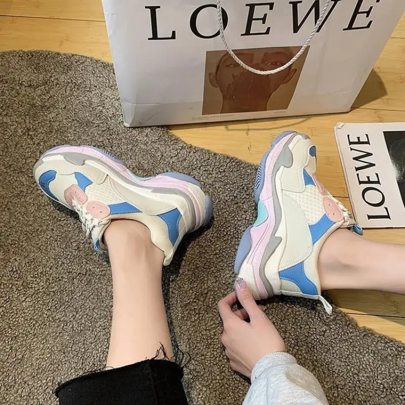 

Ins Hot Sale Sneakers for Women Platform White Shoes Breathable for Spring Female Casual Shoes White Sneakers Women