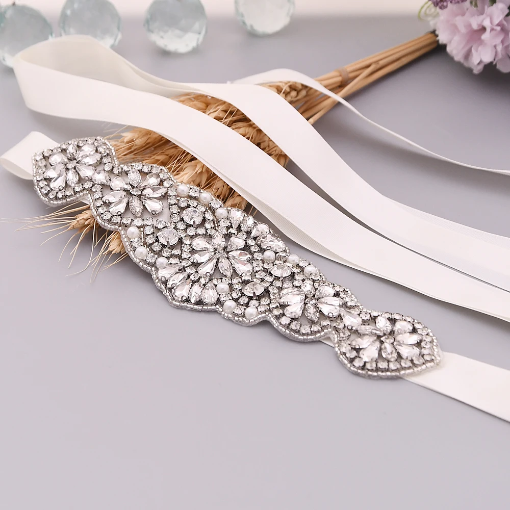 

TRiXY S94 Stunning Rhinestone Belt Wedding Belt for Bride Bridesmaid Belt Bridal Sashes For Evening Party Prom Gown Dresses