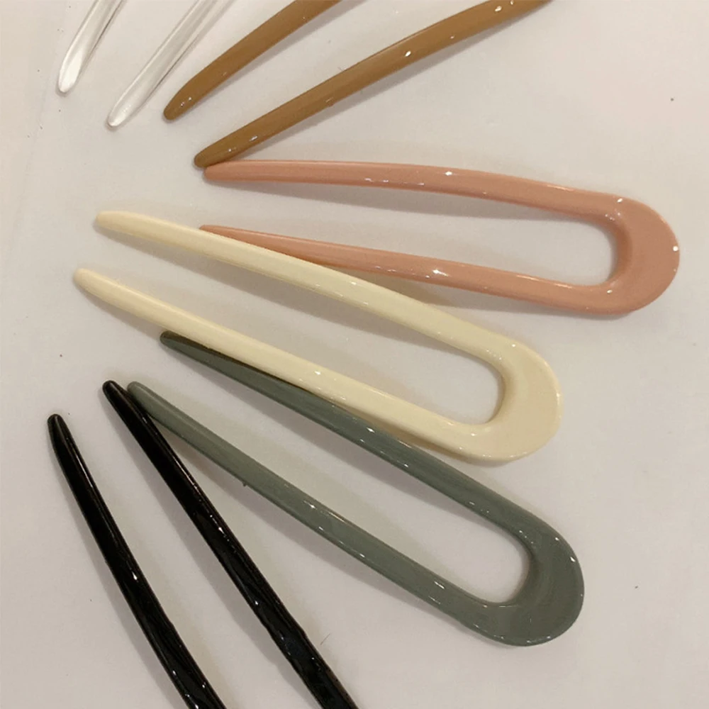 Шпильки для волос женские многоцветные геометрические U-образные в Корейском