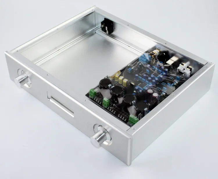 D250 W328 H70 оболочка декодирования ЦАП шасси DIY анодированный алюминиевый чехол для