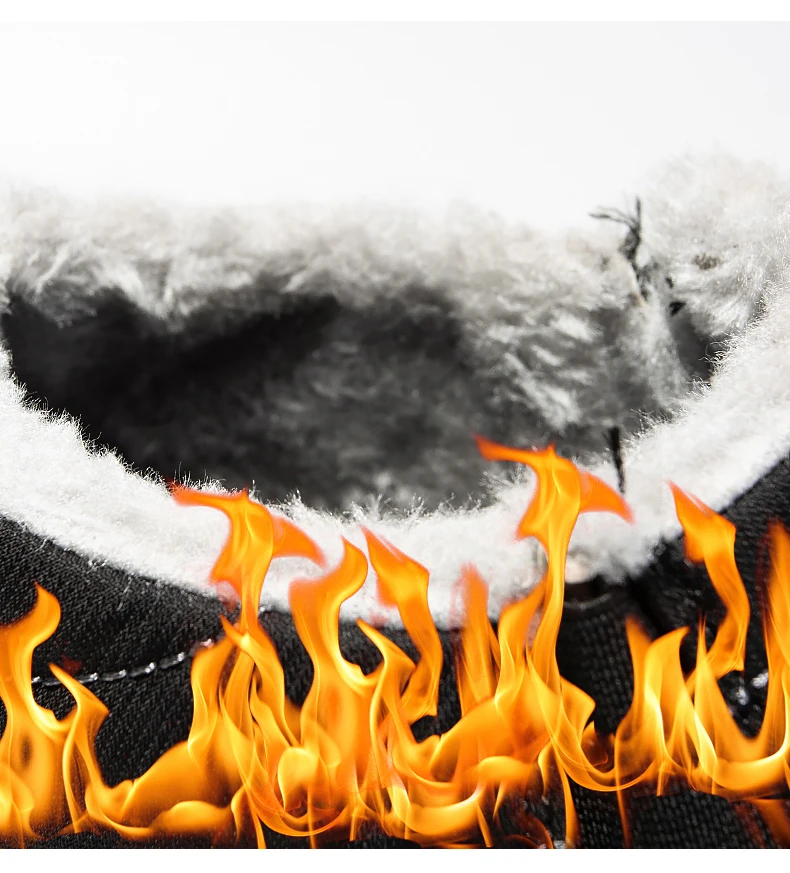 Мужские зимние ботинки Плюшевые короткие сапоги Нескользящие Уличная обувь для