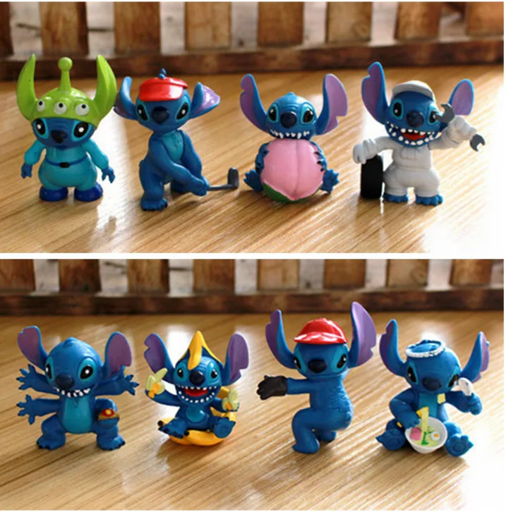

Disney Stitch 8pcs Lilo & Stitch Plastic Doll Car Decoration Doll