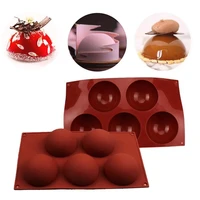 5 hole semi sphere round silicone mold hot chocolate bombs cake baking mould diy candy ice jelly pudding soap mold accessories