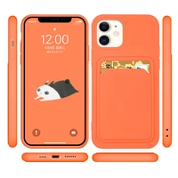 soft silicone phone case for iphone 11 12 pro max 12 mini xs max x xr 8 7 6 6s plus se 2020 with wallet card holder cover case