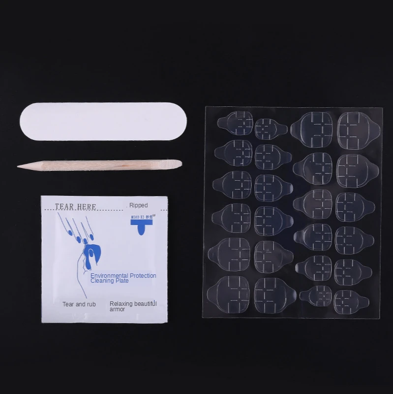 

INS's latest popular wearing nail piece: 30 pieces of box packed solid color removable and reusable fake nail wearable patch