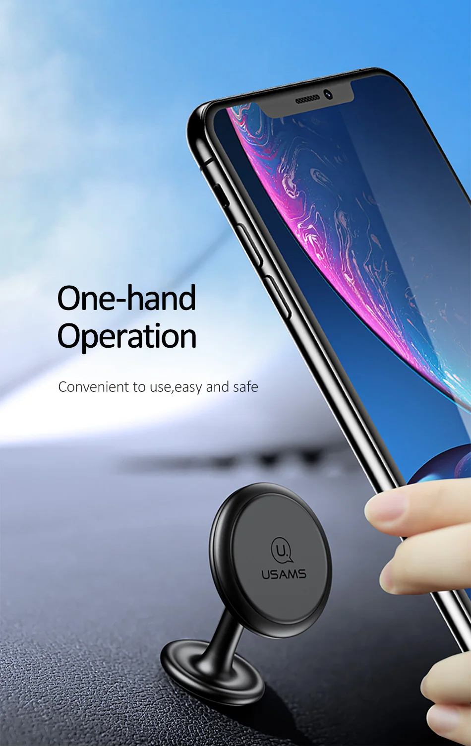 USAMS, магнитный автомобильный держатель для iPhone, samsung, универсальный автомобильный держатель для мобильного телефона, подставка, магнит, крепление на вентиляционное отверстие, gps, автомобильный держатель для телефона