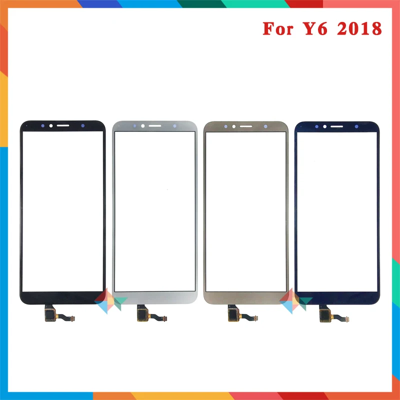 Высококачественный сенсорный экран 5 7 дюйма для Huawei Y6 2018 / Prime дигитайзер Переднее