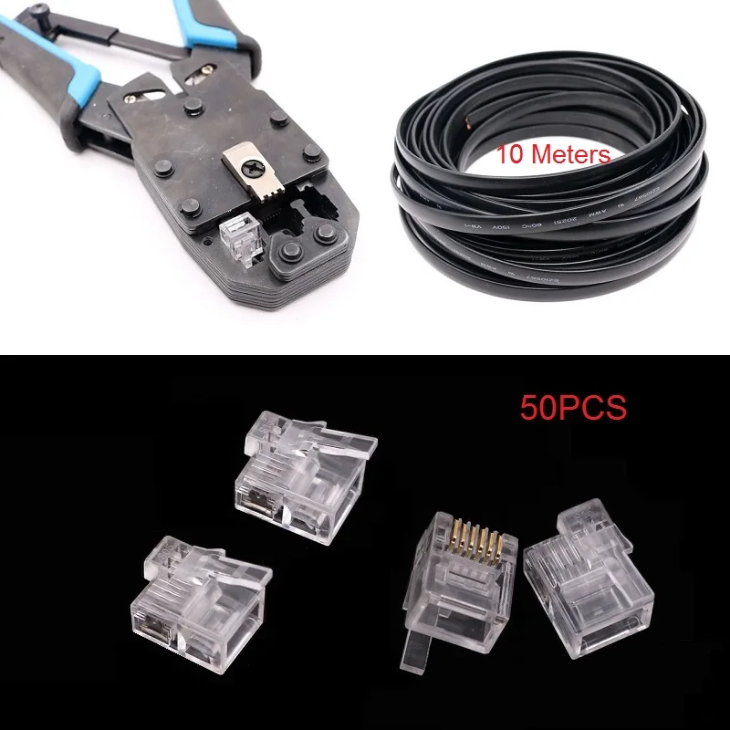 Alicate de Conector Rj12 Kit de Cabos de Dados Nxt Ev3 Núcleos Conectores 6p6c Feixe de cabos