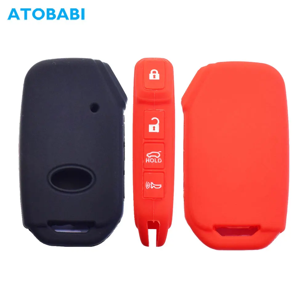 Силиконовые чехлы для автомобильных ключей с 4 кнопками умный чехол Kia Soul Forte Sportage