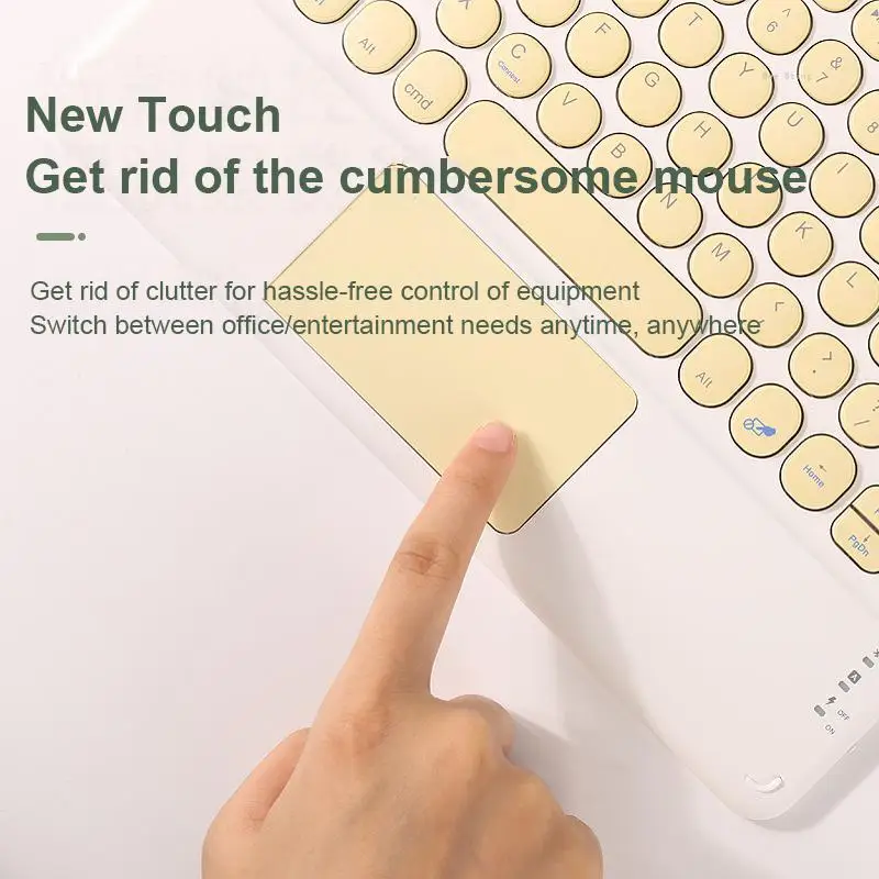 bluetooth keyboard mouse with touchpad for ipad xiaomi pad5 samsung huawei tablet portable wireless mini teclados korean spanish free global shipping