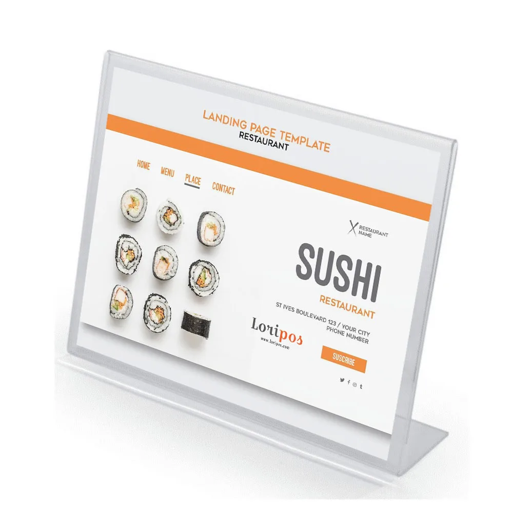 

10x15cm Acrylic Sign Holder With Slant Back Design